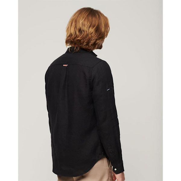 Superdry Långärmad Tröja Studios Casual Linen Svart L Man