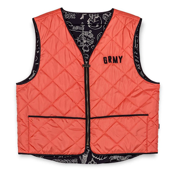 Grimey The Toughest Quilted Väst Orange XL Man