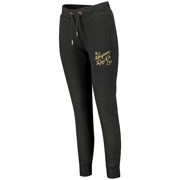 Superdry Luxe Metallic Logo Mjukisbyxor Grå M Kvinna