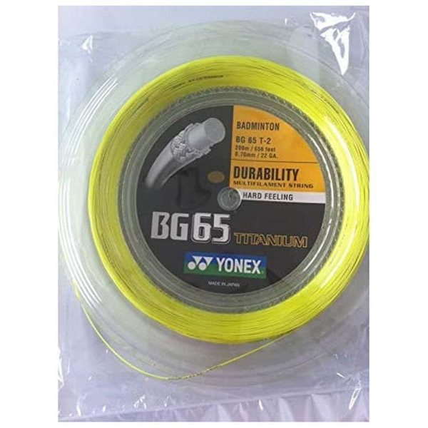 Yonex Bg 65 Titanium 200 M Badmintonsena Gul 0.70 mm