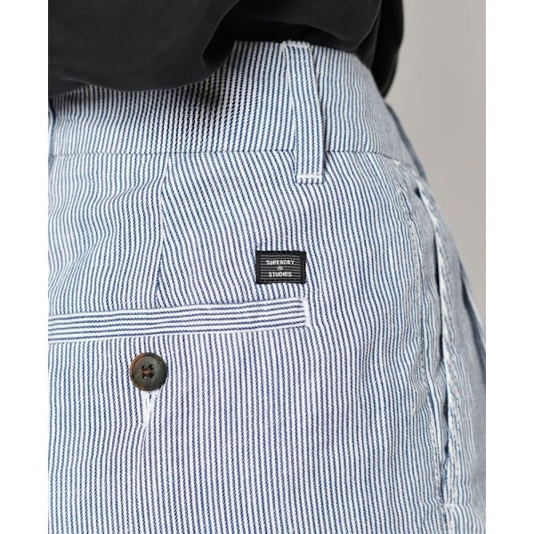 Superdry Shorts Studios Linen Blå S Kvinna