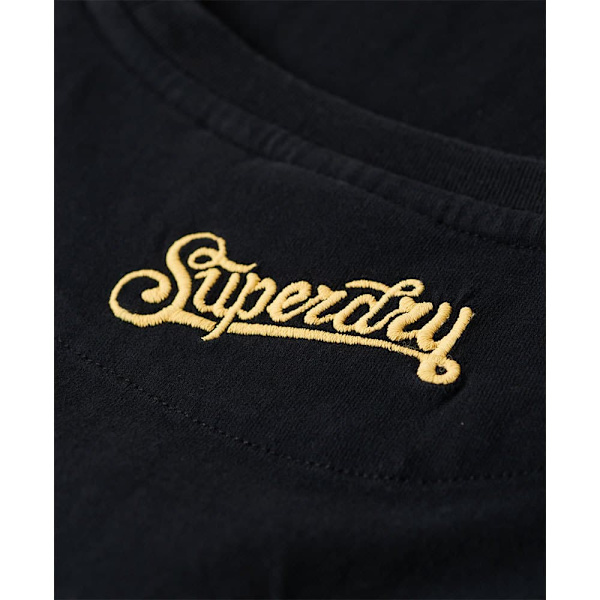 Superdry Tattoo Embroidered Fitted T-shirt Med Korte ærmer Sort S Kvinde