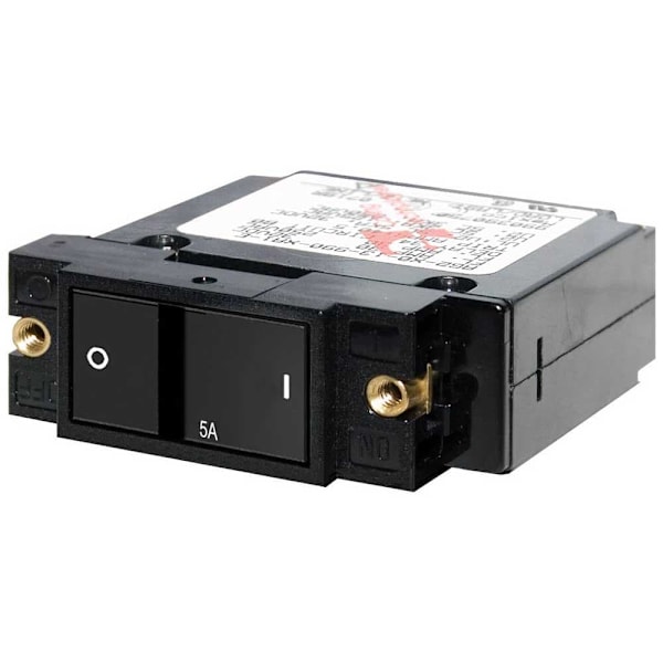 Blue Sea Systems A-series Flat Rocker Single Pole Circuit Breaker Sort 15 A