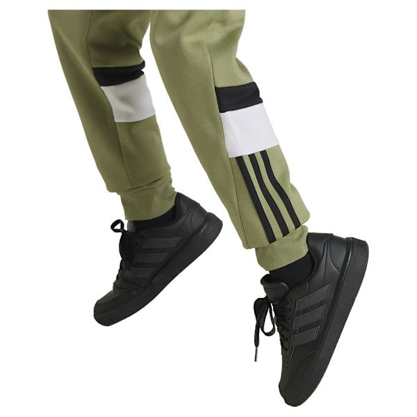Adidas Tiberio 3 Stripes Colorblock Fleece Joggers Grönt 7-8 Years Pojke