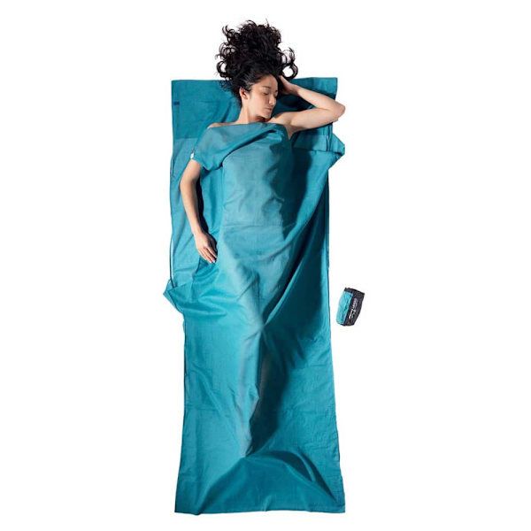 Cocoon Egyptisk Bomull Lakan Insect Shield Travel Blå 210 x 82 cm