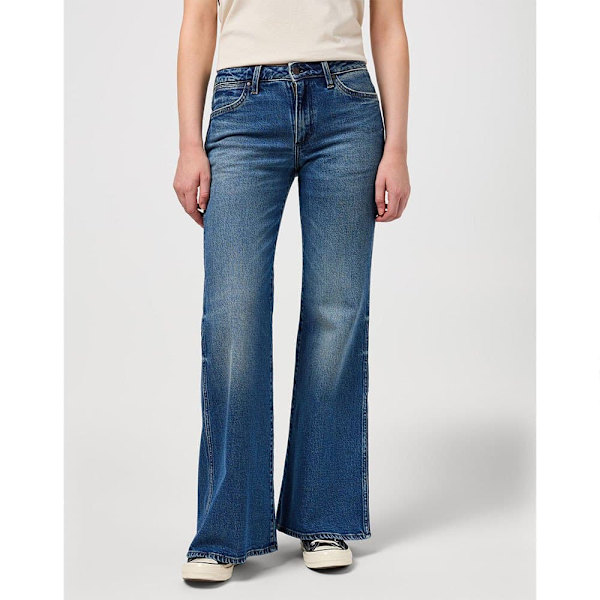 Wrangler Jeans 112351071 Wanderer Flare Blå 28 / 34 Kvinna
