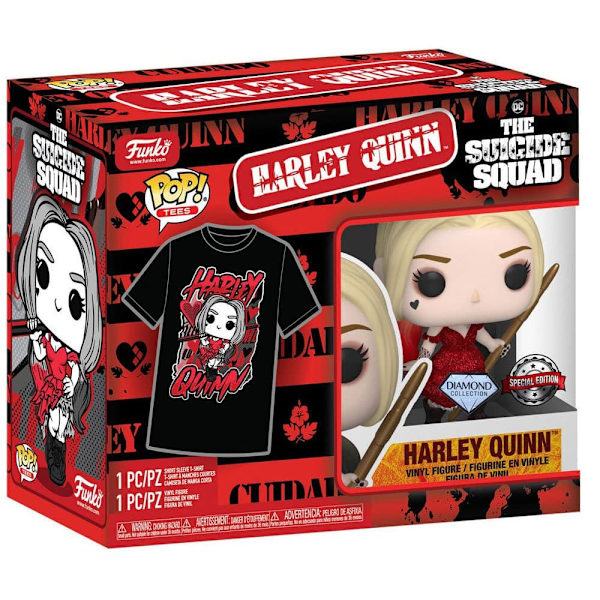 Funko Pop And Tee Dc Comics Escuadron Suicida Harley Quinn Punainen M