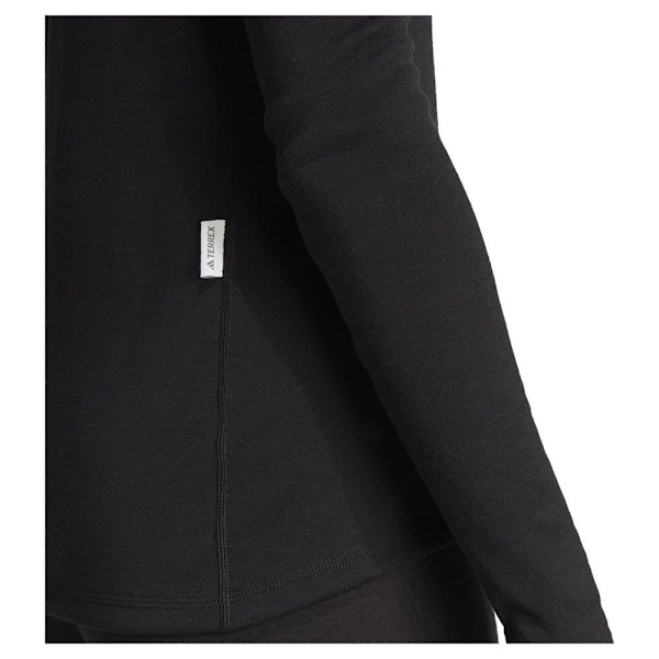 Adidas Xperior Merino 260 Baselayer T-shirt Med Lange ærmer Sort L Kvinde