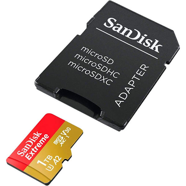Sandisk Hukommelseskort Micro Sdxc V30 A2 1tb Extreme Sort
