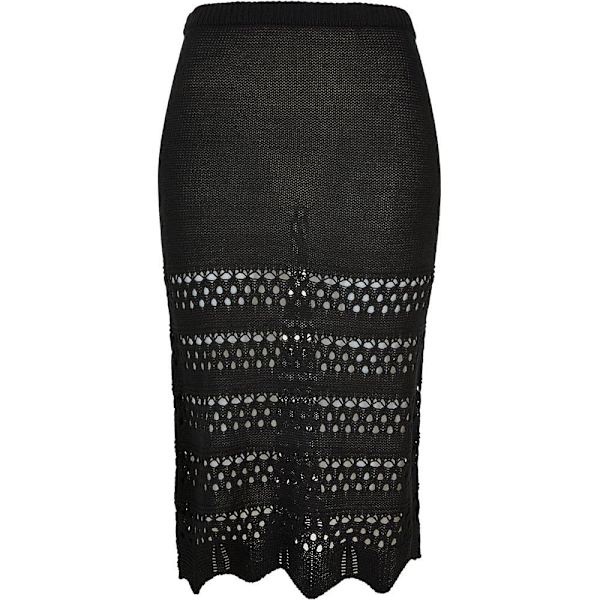 Urban Classics Crochet Midinederdel Sort 4XL Kvinde