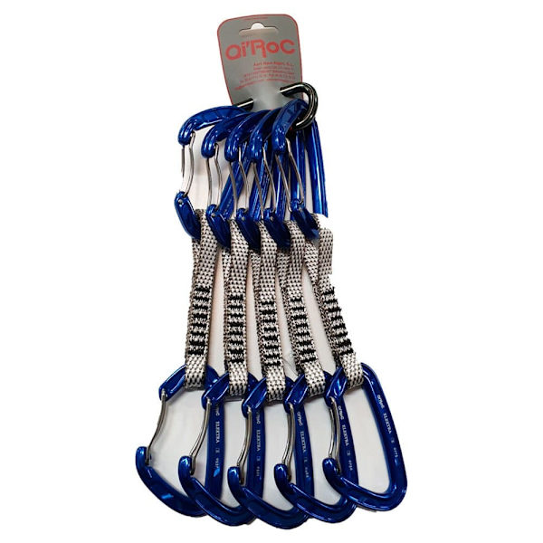 Qi´roc Elektra Recto Clip+curvo Clip+exprés Dyneema 12x120 Mm+mini Karabinkrok 5 Enheter Blå