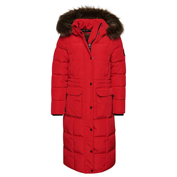 Superdry Pufferjacka Everest Longline Röd XS Kvinna