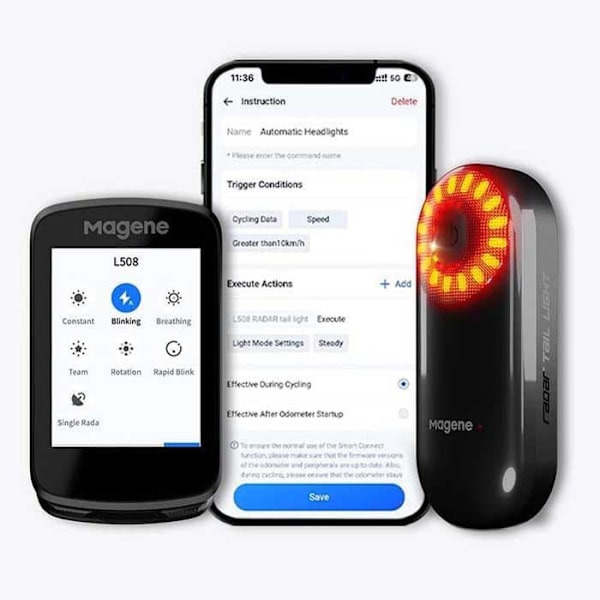 Magene Gps C606 Cykeldator Durchsichtig