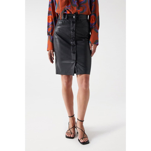Salsa Jeans Nederdel 21006886 Regular Fit Sort 30 Kvinde