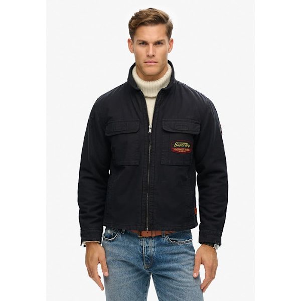 Superdry Patched Thru Jacka Svart XL Man