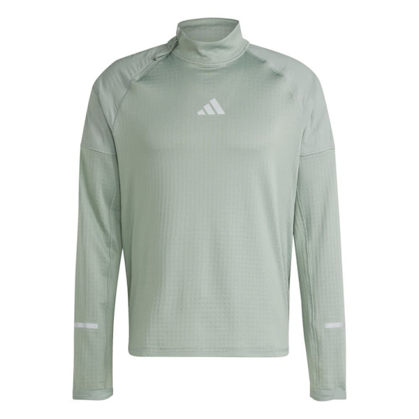 Adidas Ultimate Hi Vis Reflective Halv Lynlås Sweatshirt Grøn M Mand