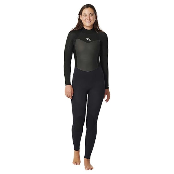 Rip Curl Langærmet Neoprendragt Med Lynlås Bagpå Omega 43gb Steamer Sort 6