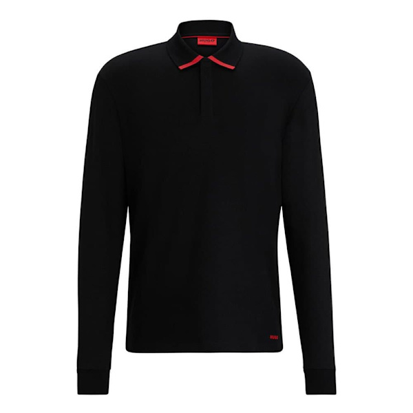 Hugo Kortærmet Polo Dalomo 10257070 Sort 2XL Mand