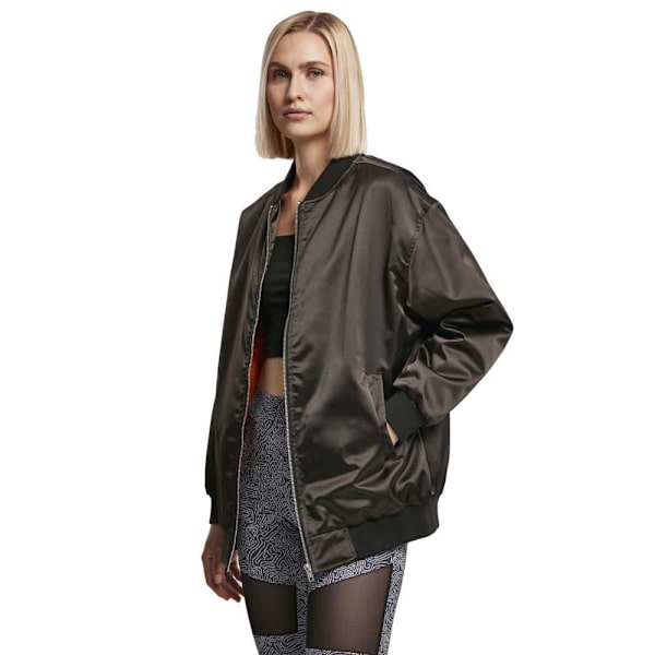 Urban Classics Bomberjakke Oversized Satin Sort S Kvinde
