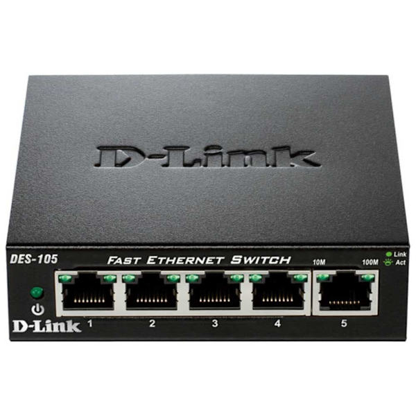 D-link Des-105 5 Switch Svart One Size / EU Plug