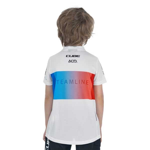 Cube Kortärmad Tröja Teamline Vit 2XL Pojke