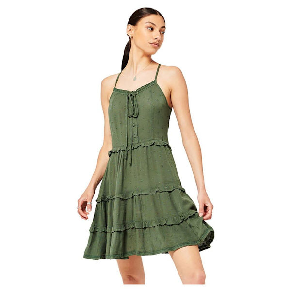 Superdry Kjole Vintage Broderie Cami Grøn XL Kvinde