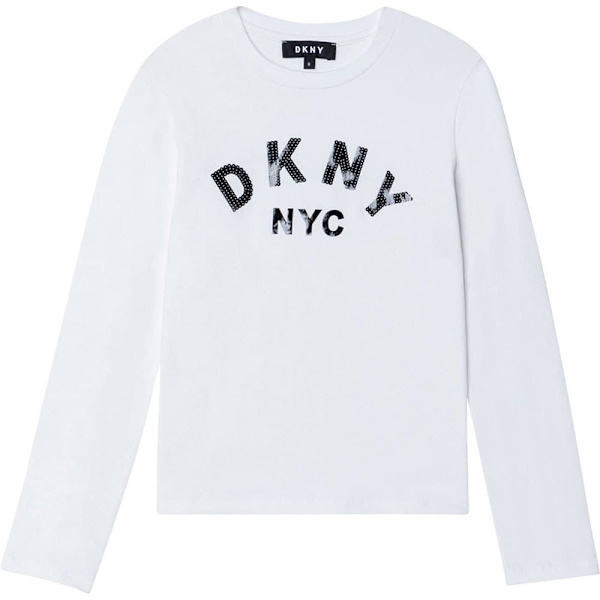 Dkny Pitkähihainen T-paita D35r57-10b Valkoinen 6 Years