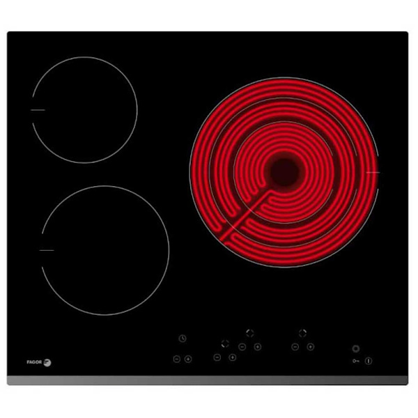 Fagor Keramisk Spis 3vft330as 60 Cm Svart