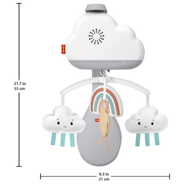 Fisher Price Regnbågsduschar Bassinet To Bedside Mobile Flerfärgad 1 Months