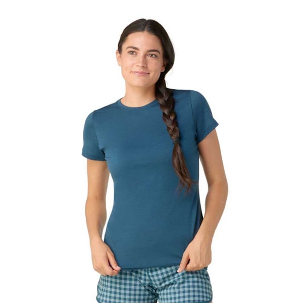 Smartwool Merino T-shirt Med Korte ærmer Blå S Kvinde