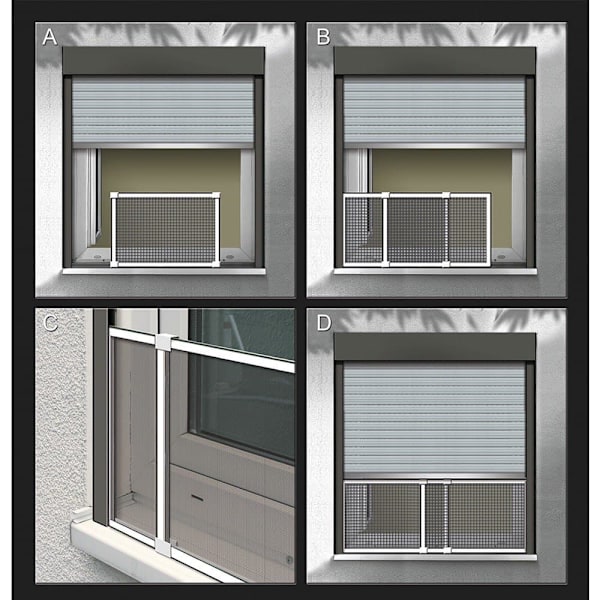 Schellenberg 75881 50x75-142 Cm Ramme Myg Net 50x75-142 Cm Sort