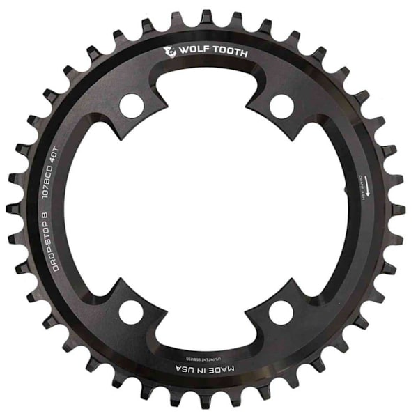 Wolf Tooth Kæderring 107 Bcd Sort 40t
