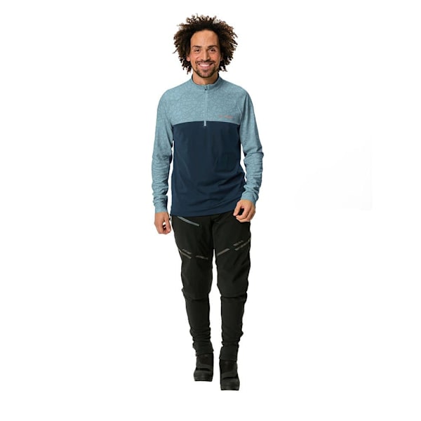 Vaude Bike Virt Qzip Ii T-shirt Med Lång ärm Blå M Man