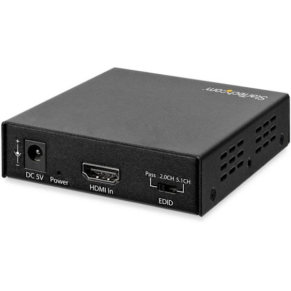 Startech Hdmi 4k60 Rca Toslink Audio Extractor Musta