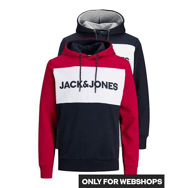Jack & Jones Luvtröja Logo Blocking 2 Enheter Blå XL Man