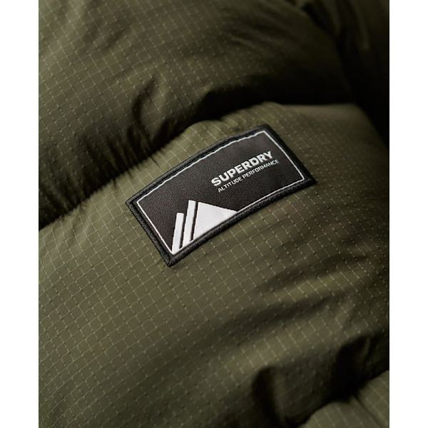 Superdry Puffer Jakke Rips Longline Grøn L Mand