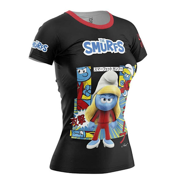 Otso Smurffit Lyhythihainen T-paita Musta S Nainen