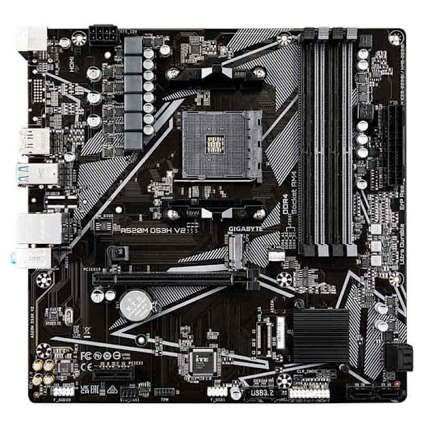 Gigabyte Bundkort A520m Ds3h V2 Sort
