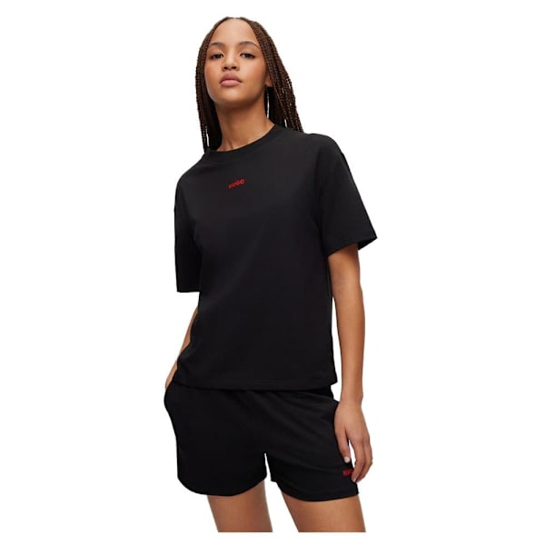 Hugo Kortærmet T-shirt Shuffle 10249155 Sort L Kvinde