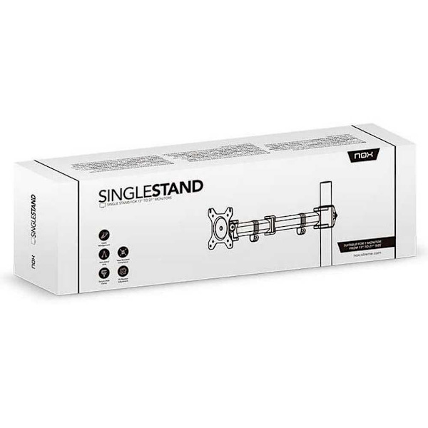 Nox Monitorstativ Lite Single 13-27´´ Silver