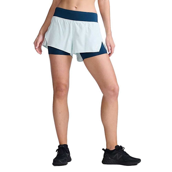 2xu Shortsit Aero 2in1 4´´ Sininen M Nainen