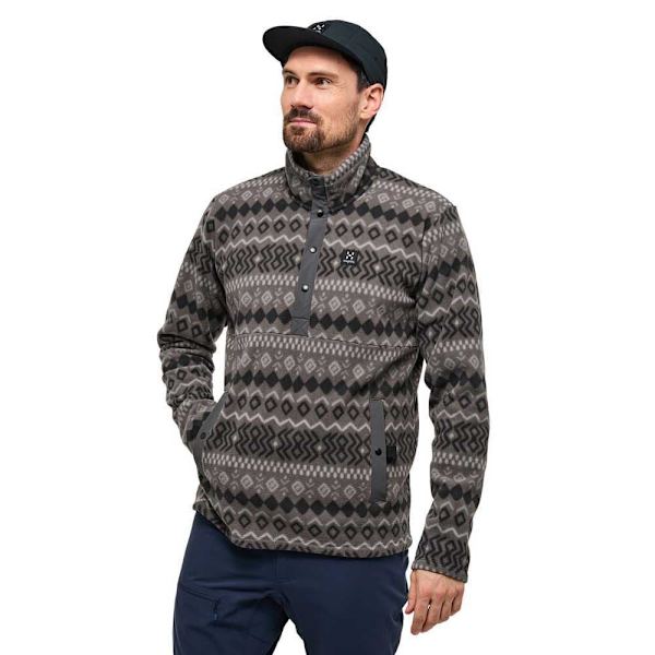 Haglofs Mora Mid Sweatshirt Med Dragkedja Grå S Man
