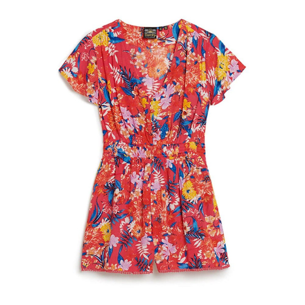 Superdry Beach Playsuit Lyhythihainen Lyhyt Mekko Monivärinen XS Nainen