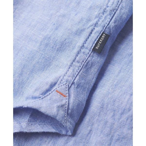 Superdry Studios Casual Linen Pitkähihainen Paita Sininen XL Mies