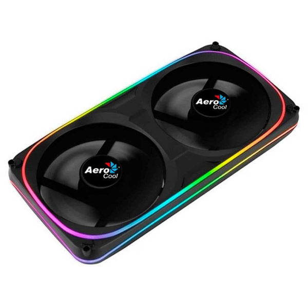 Aerocool Fläkt Astro24 Argb 2 Enheter 120 Mm Svart