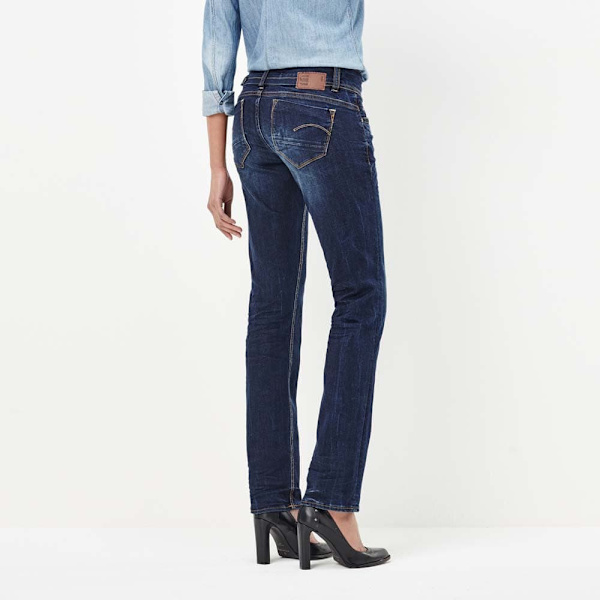 G-star Midge Saddle Mid Waist Straight Jeans Blå 29 / 34 Kvinde