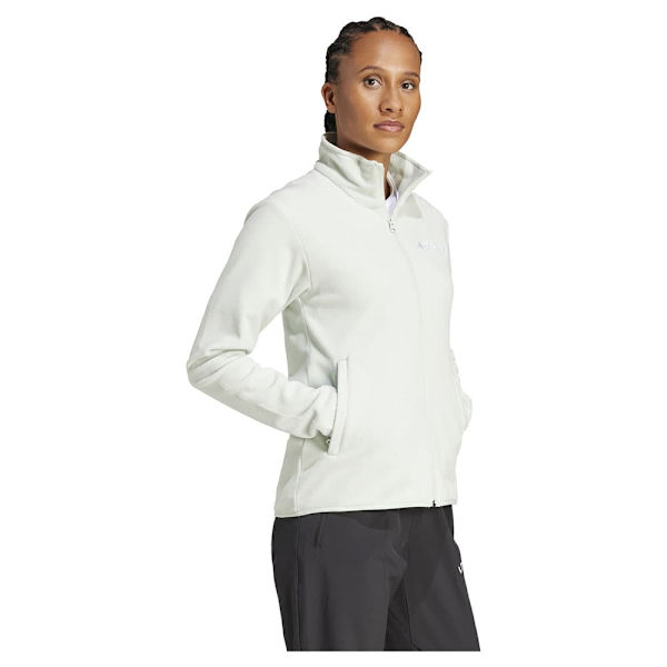 Adidas Multi Essentials Fleecejacka Med Dragkedja Grönt XS Kvinna