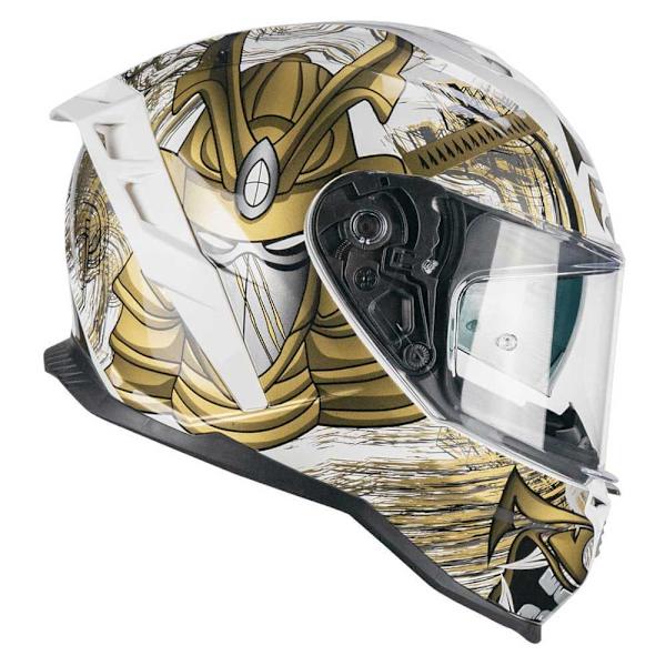 Cgm 363s Shot Nippo Fullface-hjälm Vit,Guld M