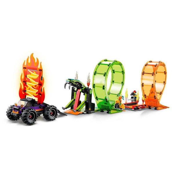 Lego Akrobatisk Spår Med Dubbel Curl Flerfärgad
