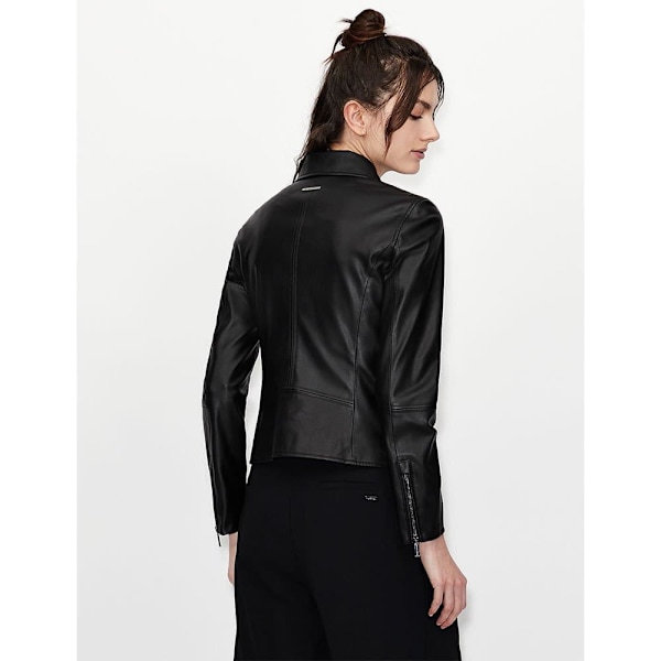 Armani Exchange 8nyb13_ynvlz Læderjakke Sort L Kvinde